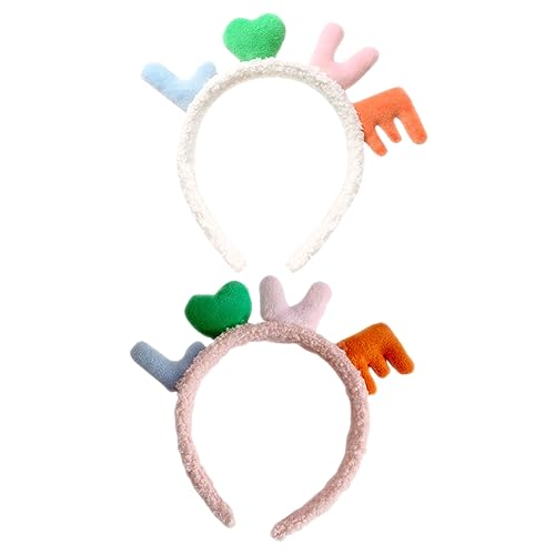 MUSISALY 2 Stück Cartoon Haarband Für Mädchen Dekorative Kopfbedeckung Mit Love Stirnband Als Haarschmuck von MUSISALY
