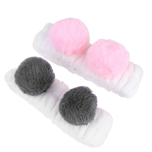 MUSISALY 2 Stück Elastische Stirnbänder Für Damen Haarbänder Aus Flanell-stoff Atmungsaktiv Schützt Haar Beim Waschen von MUSISALY