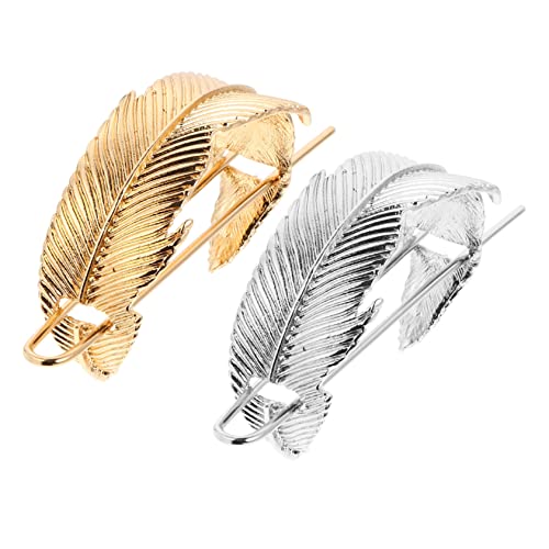 MUSISALY 2 Stück Blatt-haarnadeln Retro-haarspangen Für Damen Haarschmuck Aus Metall von MUSISALY