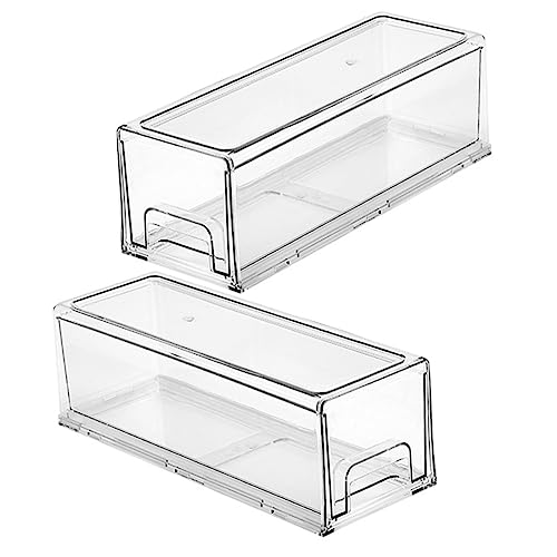 MUSISALY 2 Stück Kosmetik-Aufbewahrungskoffer Desktop-Organizer Make-up-Pinselhalter Deckel Make-up-Boxen Aufbewahrungsboxen für Badezimmer Home Office von MUSISALY