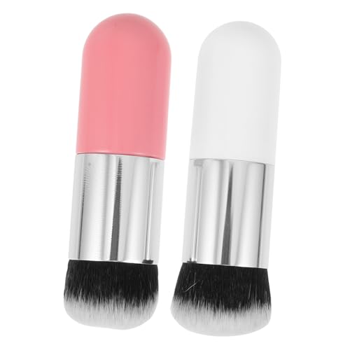 MUSISALY 2 Stück Make-up Pinsel Fluffige Foundation Loose-powder-pinsel Synthetisch Weich Dicht für Blush und Konturierung Frauen Schminkpinsel Kosmetik Werkzeug von MUSISALY