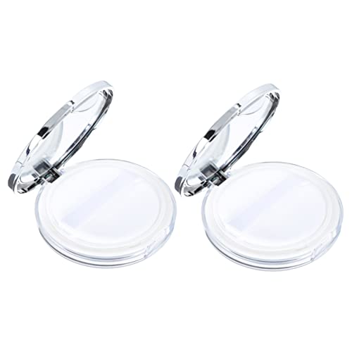 MUSISALY 2 Stück Make-up-quaste Leerer Loser Behälter Spiegel Nachfüllbarer Kosmetikkoffer Tragbare Lose Box Stilvolle Make-up-quaste Für Frauen von MUSISALY