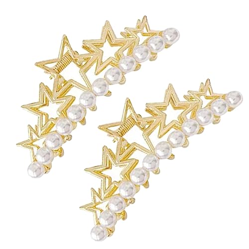 MUSISALY 2stücke Perlen Haarklammer Metall Haarclip Haarspange Clip Für Frauen Mädchen Mit Schicken Farben Für Verschiedene Frisuren Und Outfits von MUSISALY