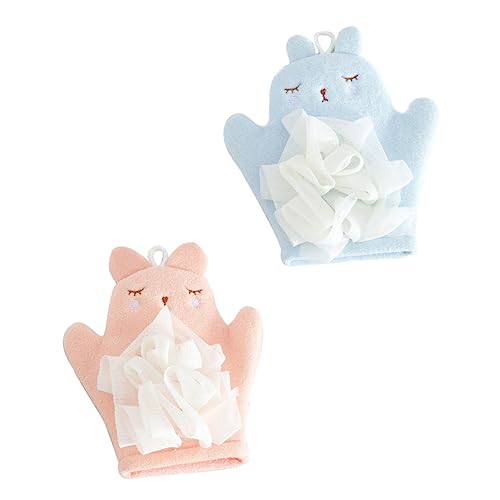 MUSISALY Badetücher Für Jungen Und Mädchen Mit Bezauberndem Cartoon-design Babyhandtücher Badehandschuh Seifenblasenmacher Für Sanftes Waschen von MUSISALY