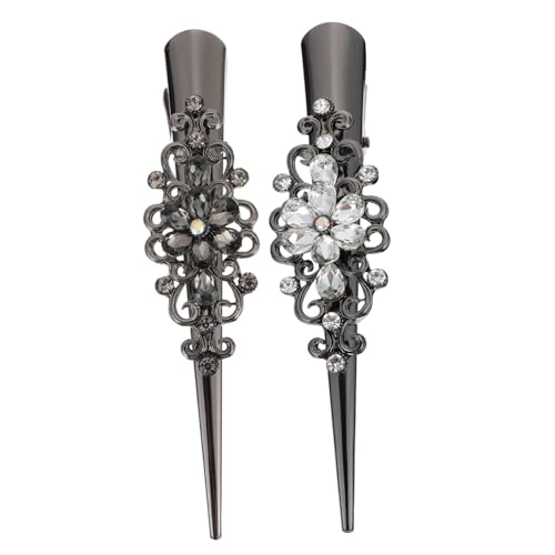 MUSISALY 2stücke Kopfschmuck Für Frauen Aus Legierung Entenschnabel-haarspange Mit Strass Haarspange Für Frauen Leicht Zu Tragen Geeignet Für Hochzeiten Partys Und Besondere Anlässe von MUSISALY
