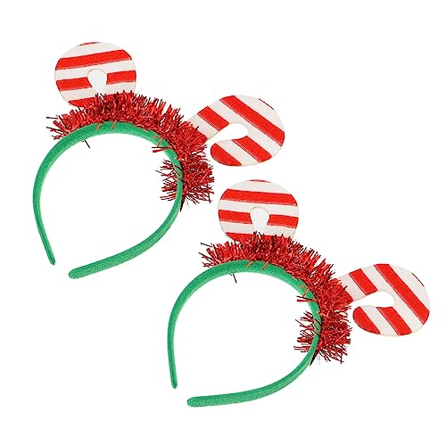 MUSISALY 2er Satz Weihnachts-haarreifen Aus Rohrgeflecht Kopfschmuck Für Partys Festliches Haarband Kinder von MUSISALY
