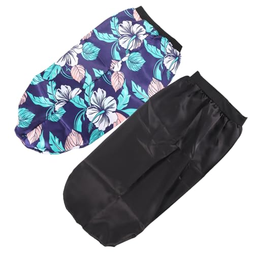 MUSISALY 2er Satz Elastische Schlafmütze Breitkremige Damen Nachtmütze Schutz Für Langes Haar Flexibles Design Einheitsgröße von MUSISALY