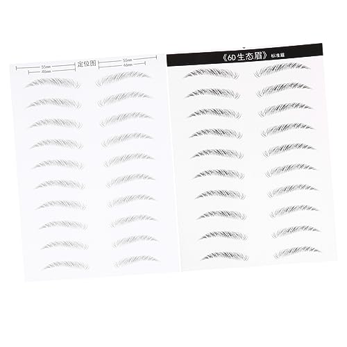 MUSISALY Künstliche Augenbrauen Patch Simulation Augenbrauen Aufkleber 2 Blätter/20 Paare Brow Kit von MUSISALY