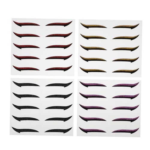 MUSISALY 20 Paar Natürliche Lidschatten-aufkleber Wiederverwendbare Eyeliner-klebebänder Für Familie Hochzeit Alltag von MUSISALY