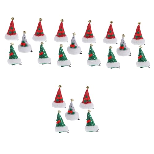 MUSISALY 20 Stk Haarspangen weihnachts haarspange weihnachts haarschmuck große Weihnachtsmütze Weihnachtshaarnadeln Mädchen Hut weihnachtsdeko dekorative Haarspange Kopfschmuck für Mädchen von MUSISALY