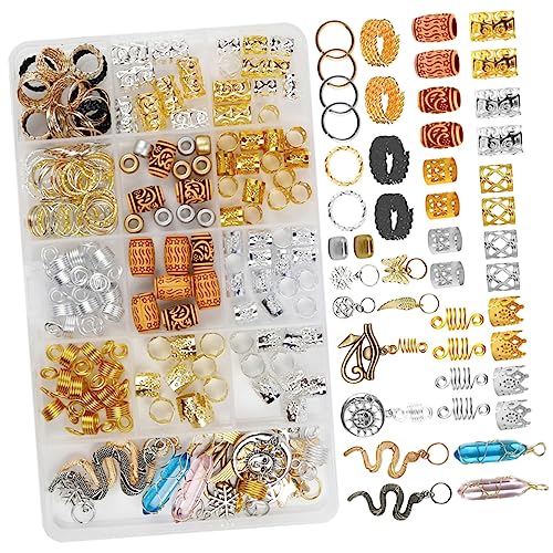 MUSISALY 200stücke Haarschmuck Für Zöpfe Und Dreadlocks Flexible Und Anpassbare Haarringe Stylische Zubehörteile Für Individuellen Look Und Eleganten Stil von MUSISALY