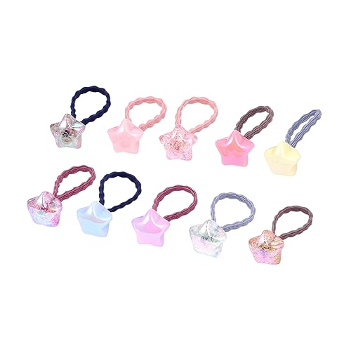 MUSISALY 20 Stück Cartoon Haargummis Für Mädchen Elastische Haarbänder in Sternform Farblich Zufällig Schonend Für Haar Für Alltag Und Besondere Anlässe von MUSISALY