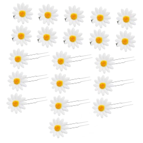 MUSISALY 20 Stück Gänseblümchen-haarspangen Für Frauen Haargabeln Haarkämme Seitenklammern Elegante Dekorationen Für Hochzeit Party Geburtstag von MUSISALY