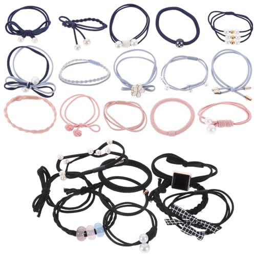 MUSISALY 24stücke Elastische Haar Krawatten Haarseile Damen Pferdeschwanzhalter Mädchen Haarausstattung Zubehör von MUSISALY