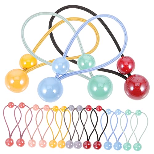 MUSISALY 28stücke Pack Elastische Haargummis Für Junge Mädchen Mit Doppelkugeln Haarseile Haargummis Für Mädchen von MUSISALY