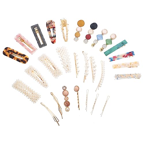 MUSISALY 28stücke Teiliges Dekorative Haarklammern Mit Künstlichen Perlen Stilvolle Acryl-haarspangen Für Frauen Für Alltag Und Besondere Anlässe Vielseitig Kombinierbar Mit von MUSISALY