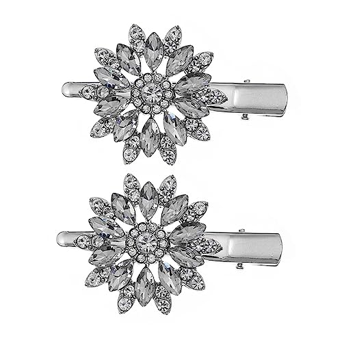 MUSISALY 2stücke Strass Blumen Haarspangen Damen Haarnadeln Seitliche Clip Haar Accessoires Party Hochzeit Frisuren Dekoration von MUSISALY