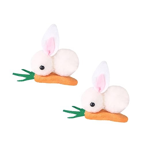 MUSISALY 2 Stück Plüsch Hasen Haarspange Für Kinder Niedliche Haarnadel Mit Karotten Design Handgefertigter Kopfschmuck Für Babys Festlicher Haarschmuck Für Partys Und Ostern von MUSISALY