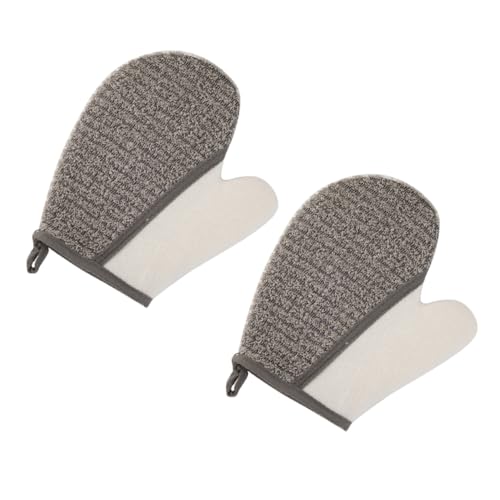 MUSISALY Duschbürste Zurück Bad Handschuhe 2pcs Flachs Bad Handschuhe Bad Peeling Handtücher Dauerhafte von MUSISALY
