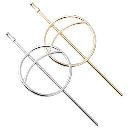 MUSISALY 2 Stk Elegante Metall Haarnadel Flechtstab Für Frauen Mädchen Haarschmuck Dekoratives Design Für Hochzeit Party Abschlussball von MUSISALY