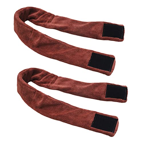 MUSISALY 2er-pack Saugfähiges Stirnband-handtuch Für Salon Spa Zuhause Friseurladen Kaffeefarbe von MUSISALY