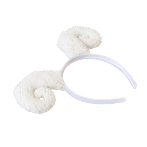 MUSISALY 2stücke Weißer Cartoon Plüsch Haarreif Schafshorn Party Kopfbedeckung Performance Haarband Haarschmuck Zubehör Weiß von MUSISALY