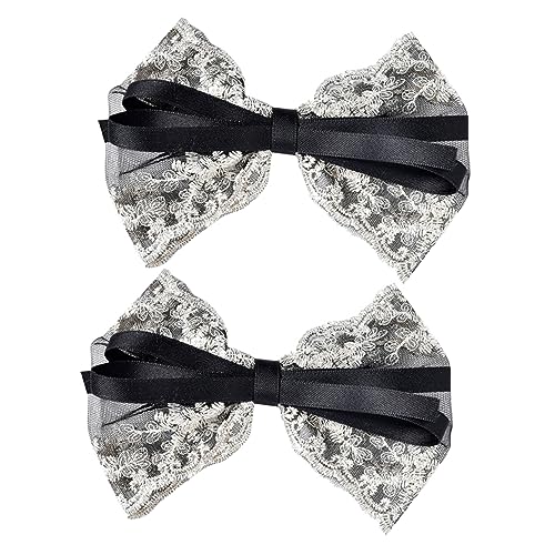 MUSISALY 2stücke Haarnadel Mit Spitze Und Bogenknoten Stylische Haarspange Für Damen Kopfschmuckspange Für Mädchen von MUSISALY