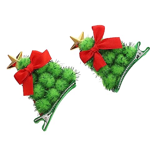 MUSISALY 2stücke Weihnachtsbaum Haarklammern Niedliche Haaraccessoires Für Festlichkeiten Und Partys Charmante Weihnachtsdekoration Für Damen Und Mädchen von MUSISALY