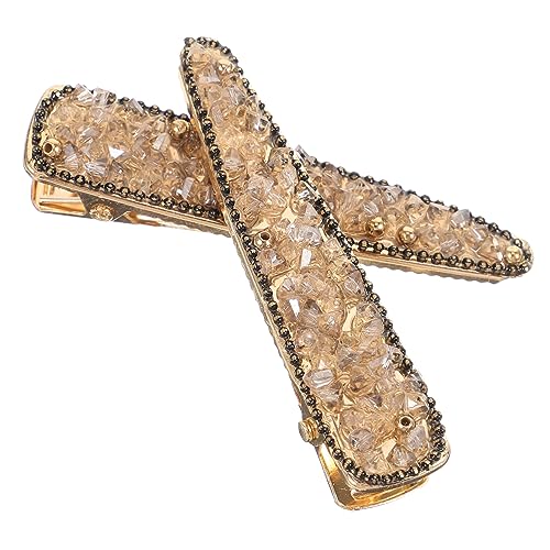 MUSISALY Strass Haarnadel Für Damen Hochzeit Accessoires Metall Spitzenkopf Haarspangen Elegante Frisur Clip Für Party Abendkleid von MUSISALY