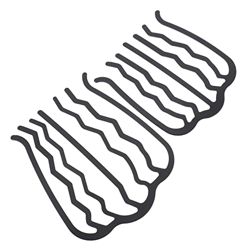 MUSISALY 2St seitliche Haargabel Frauen Haarnadel Haarspangen für Mädchen dutt haarspange du gestaltest haarschmuck Haarklammer Kamm Kämme Mädchen Haarnadel Frisur Haarnadel Eisen Black von MUSISALY
