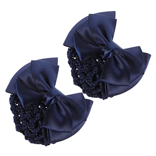 MUSISALY 2stücke Haarnetz Mit Schleifen-design Für Damen Professionelles Haarbun-cover Für Stewardessen Und Bankangestellte Und Stilvolles Haarzubehör Für Anlässe von MUSISALY