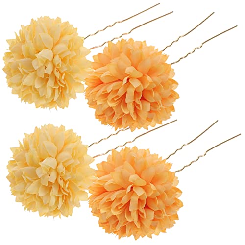 MUSISALY 2paare Blumen Haarnadeln Für Brautjungfern U-form Haarschmuck Für Hochzeiten Haargabel Mit Blumen Für Frauen Haarspangen Im Chinesischen Stil Haarschmuck Für Damen von MUSISALY