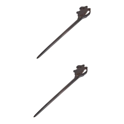 MUSISALY 2st Haarnadel Chinesische Haarstäbchen Retro-haarstab Vintage Haargabel Haarschmuck Für Frauen Haarknotenhalter Haarspange Für Frauen Haarspangen Für Damen Vintage-haare Holz Black von MUSISALY