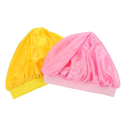 MUSISALY 2st Kinder Nachthaube Duschhaube -satinhaube Schlafen Stirnband Praktische Schlafmütze Duschhaube Für Kinder Verstellbarer Schlafmütze Verstellbare Satinhaube Badehut Die Seide von MUSISALY