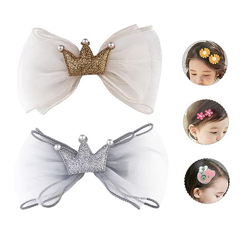 MUSISALY Haarnadeln Mit Netz-krone Und Perlen Für Kinder Und Babys Leicht Zu Befestigen Und Haltbar von MUSISALY