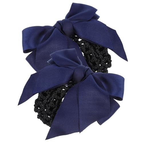 MUSISALY 2stücke Damen Haarknoten Abdeckungen Mit Schleifen-design Praktischer Haarnetz-haarclip Für Berufstätige Für Hotel Bank Und Mehr von MUSISALY