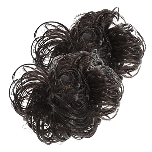 MUSISALY 2stücke Brötchen Haarteile Mit Haarklauenclip Wellige Lockige Haarteile Für Frauen Clip-haarknoten Synthetische Haarverlängerungen Für Dutt Und Pferdeschwanz von MUSISALY