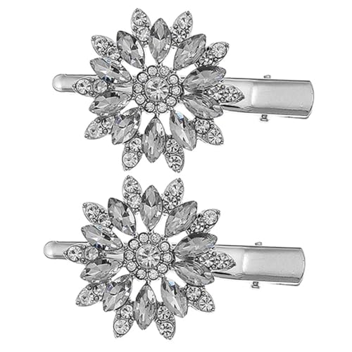 MUSISALY 2stücke Strass Haarklammern Kristallblume Haarspange Für Frauen Mädchen Clip Haaraccessoires Für Party Hochzeit Geburtstag Festival von MUSISALY