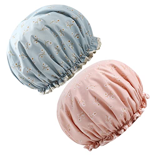 MUSISALY 2st Wasserdichte Duschhauben Damenhüte Und Mützen Seidenmütze Zum Schlafen Duschhauben Aus Seide Hexenhut Für Damen Badewanne Duschhauben Schlafhaube Aus Seide Badehut Frauenhut von MUSISALY