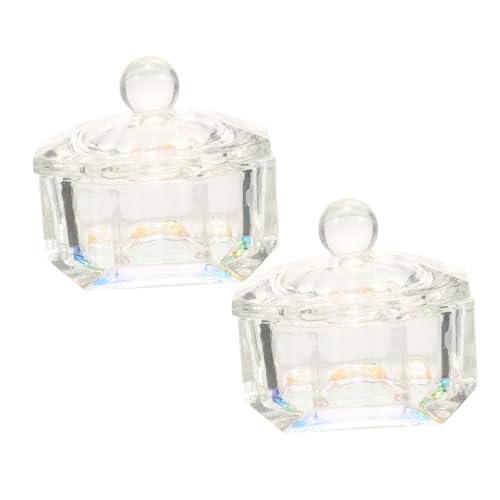 MUSISALY 2stücke Acryl Nagel Dappen Dish Mit Deckel Kristallglas Nagelschalen Für Maniküre Farbige Wasserkrystal Schalen Zur Aufbewahrung Von Nagellack Und Flüssigkeiten von MUSISALY