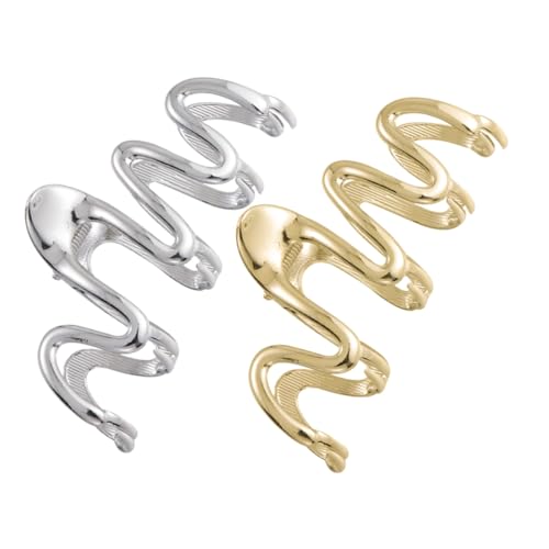 MUSISALY 2stücke Große Metall Haar Clips Wellig Haar Clips Für Frauen Styling Mit Perlendekor Kopfschmuck Für Verschiedene Anlässe von MUSISALY
