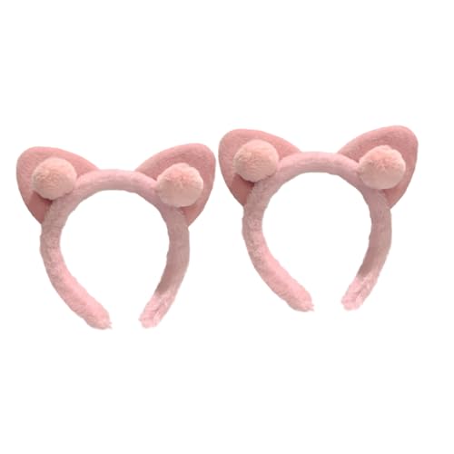 MUSISALY 2stücke Katzenohren Haarreifen Tierohren Stirnband Katze Ohren Haar Hoops Tier Haarbänder Makeup Stirnband Cosplay Anlässe von MUSISALY