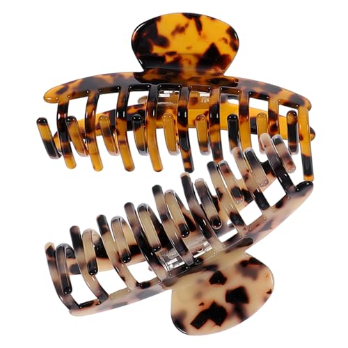 MUSISALY 2stücke Leoparden Haarklammer Groß Haarspange Für Frauen Große Haarklammer Leopardenmuster Haar Clips Rutschfest von MUSISALY