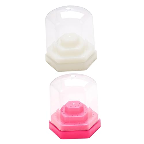 MUSISALY 2stücke Nagel Bohrer Bits Lagerung Box Transparenter Organizer Für Schleifköpfe Ständer Für Zuhause von MUSISALY