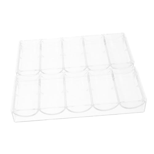 MUSISALY 2stücke Pokerchip-tablett Aus Acryl Pokerchip-Halter Mit Mehrreihen-Organizer Transparenter Chip-Koffer Zum Tragen Stabiler Für Lagerung Und Sortierung von MUSISALY