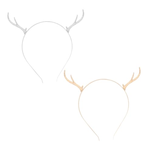 MUSISALY 2stücke Rentier Geweih Haarreif Für Weihnachten Dekorative Weihnachtskopfbedeckung Handgefertigte Weihnachts-haaraccessoires Für Festliche Anlässe Und Partys von MUSISALY