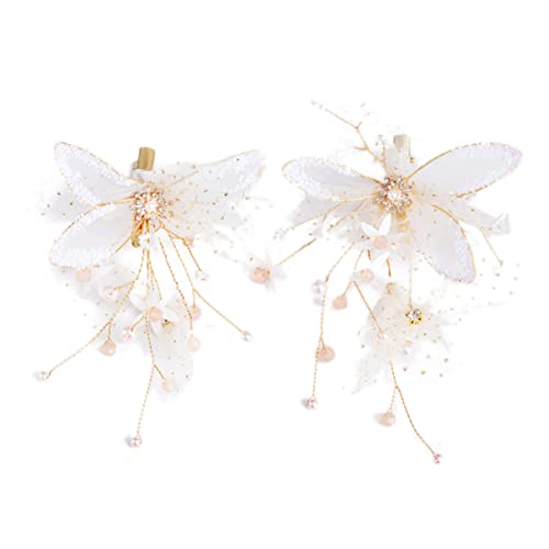 MUSISALY 2stücke Strass Haarnadeln Goldene Mesh Haar Blume Haarspange Für Braut Hochzeit Schmuck Kopfschmuck Zubehör Mit Zartem Design Für Verschiedene Anlässe von MUSISALY