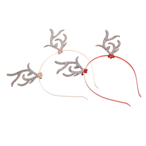 MUSISALY 2stücke Weihnachts Stirnbänder Mit Rentierhörnern Und Glöckchen Für Festlichkeiten Karneval Und Party-dekoration Langlebig Und Bequem Vielseitig Einsetzbar von MUSISALY