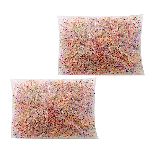 MUSISALY 2taschen Beutel Kleine Elastische Haargummis Bunte Gummibänder Für Mädchen Elastische Haargummis Für Kleinkinder von MUSISALY