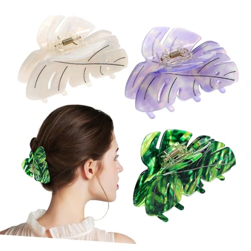 MUSISALY 3stücke Haarspangen Mit Starkem Halt Aus Acetat Accessoires Für Damen Und Mädchen Haarklammern Für Dünnes Und Dickes Haar von MUSISALY